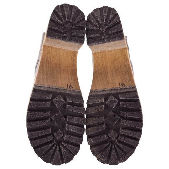 Sven Original Wide Collar Clogs High Heel Silver Metallic Leather Sz 40 EU - Picture 8 of 11